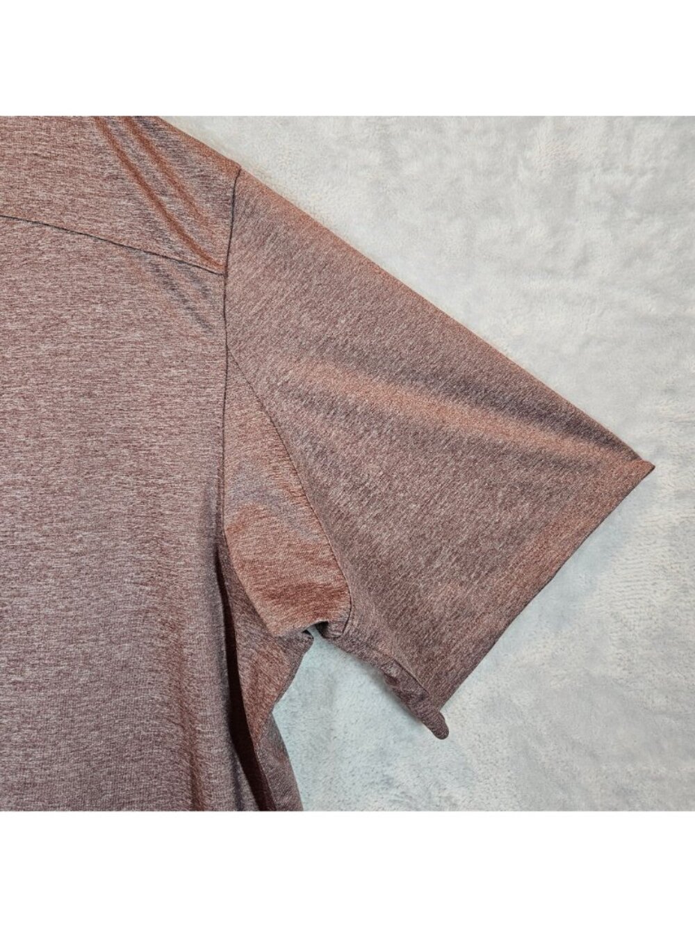 Duluth Trading Co Mens XL Polo Shirt Brown Heather Moisture Wicking golf office - Picture 9 of 13